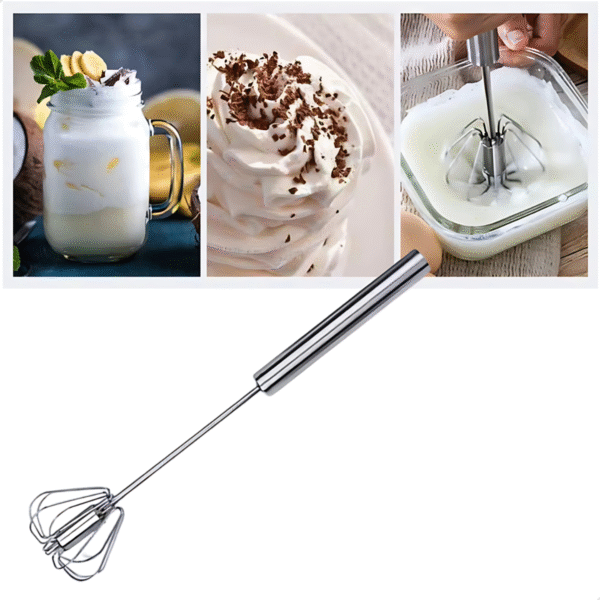 Fouet profissional Mixer Semi Aut. Batedor de ovos Aço inox - Imagem 6