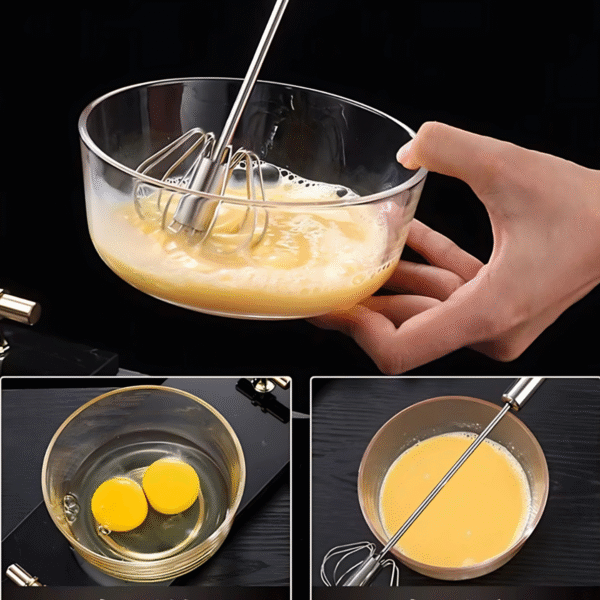 Fouet profissional Mixer Semi Aut. Batedor de ovos Aço inox - Imagem 7