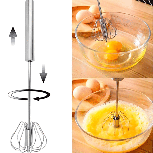 Fouet profissional Mixer Semi Aut. Batedor de ovos Aço inox - Imagem 8