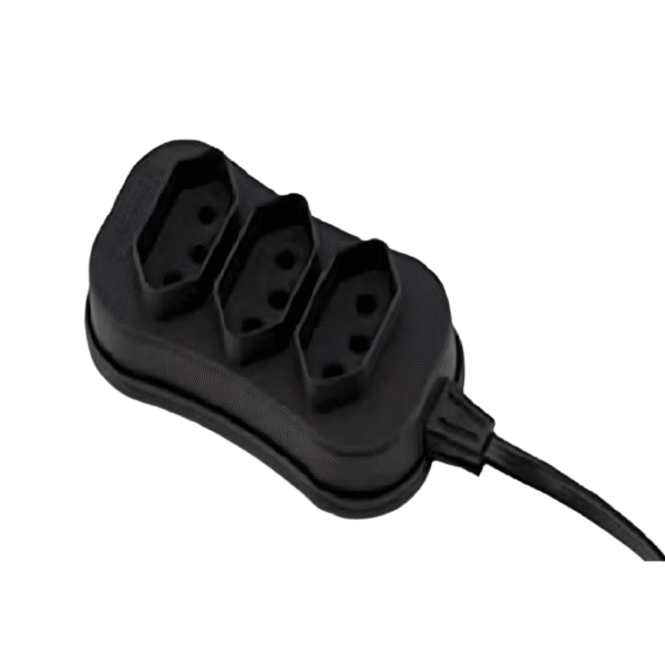 Extensão Elétrica 2 Metros Bivolt 3 Tomadas Preto 10a - Imagem 5
